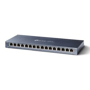 SWITCH TP LINK TL-SG116 16 PUERTOS GIGABIT 10/100/1000 MBPS NO ADMINISTRABLE NEGRO