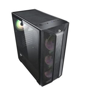 CASE X-LION H2-510 TEMPERED GLASS SIDE PANEL + 3 12CM FANS USB2.0*2 + USB3.0*1 + HD AUDIO