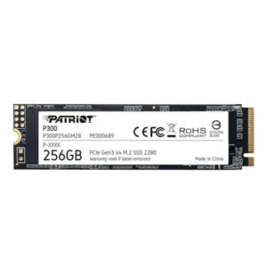 HD INTERNO SOLIDO 256GB PATRIOT P300 M.2 2280 PCIe GEN3 X4 NVME 1700MB/S / 1100MB/S P300P256GM28 P300 NEGRO
