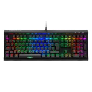 TECLADO GAMING RGB SHARKOON SKILLER SGK60 MECÁNICO ALÁMBRICO USB  INGLÉS SWITCH BLANCO 4044951030095 NEGRO