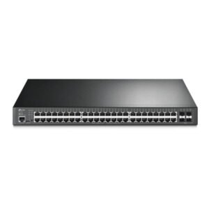 SWITCH TP LINK TL SG3452P 48 PUERTOS GIGABIT POE+ / 4 PUERTOS SFP JETSTREAM L2+ MANAGED NEGRO