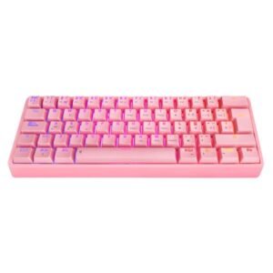 TECLADO GAMING RGB EAGLE WARRIOR KGY182U0001C 60% MECÁNICO ALÁMBRICO USB ESPAÑOL ROSADO