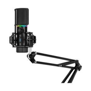 MICRÓFONO GAMING RGB STREAMPLIFY MIC-48-RGB-MA-BK USB CARDIOIDE CON BRAZO SPMC-MZ1C227.11 NEGRO