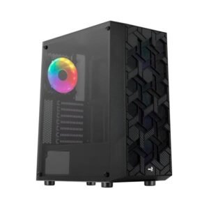 CASE GAMING RGB AEROCOOL HIVE-G-BK-V3 MID TOWER 1 VENTILADOR DE 120MM CON VIDRIO LATERAL  ACCM-PV27013.11 NEGRO