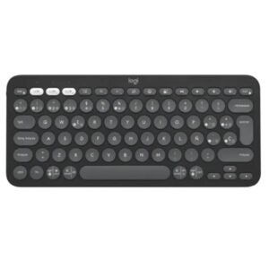TECLADO LOGITECH PEBBLE KEYS 2 K380S MEMBRANA INALÁMBRICO BLUETOOTH ESPAÑOL 920-011783 NEGRO