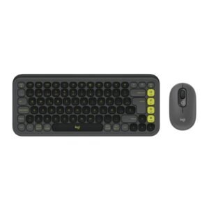 TECLADO Y MOUSE LOGITECH POP ICON COMBO INALÁMBRICO BLUETOOTH ESPAÑOL 920-013052 NEGRO
