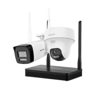 KIT DE CAMARAS HIKVISION DS-J142I/NKS424W02H 1 BULLET Y 1 TURRET 4MP WIFI AUDIO BIDIRECCIONAL 4MP 301501846 BLANCO