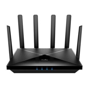 ROUTER INALAMBRICO CUDY P5_EU 1.0  5GHZ AX3000 WIFI 6 5G REL.16 CON ANTENAS DESMONTABLES NEGRO