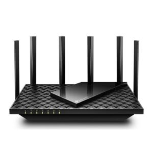 ROUTER TP LINK ARCHER AXE75(US) 2.4 GHZ 5 GHZ 6 GHZ AXE5400 WI FI 6E TRI BAND PUERTOS LAN / WAN NEGRO