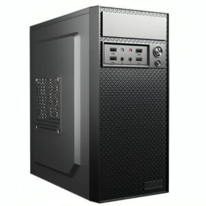 CASE CM24KTRA001C MINI TOWER SIN VENTILACIÓN INCLUIDA CON PANEL LATERAL Y CON FUENTE DE PODER 600W NEGRO