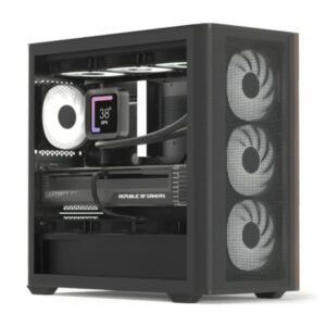 CASE GAMING RGB AEROCOOL D301A MINI TOWER VENTILADORES 4 DE 120MM CON VIDRIO LATERAL Y MALLA FRONTAL  D301A-G-BK-V2 NEGRO