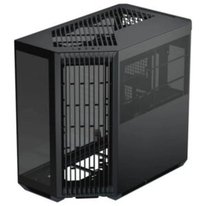 CASE APNX V1-BK-V1 MID TOWER SIN VENTILACIÓN INCLUIDA CON VIDRIO LATERAL Y MALLA FRONTAL ANGULADA APCM-VI01003.11 NEGRO