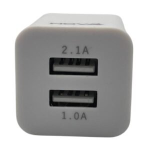 CARGADOR DE PARED NOVA PA010RBU001C 10W 2 PUERTOS USB-A BLANCO
