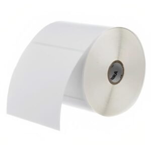 ROLLO DE ETIQUETA ZEBRA Z-ESSENTIALS 500D 4 PULG X 2 PULG NUCLEO 1 PULG 5 PULG OD CON PERFORACION 1298 ETIQUETAS/ROLLO 10043290