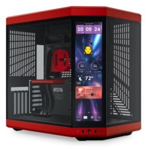 CASE HYTE Y70 TOUCH INFINITE TORRE MEDIA VIDRIO TEMPLADO CON PANTALLA TÁCTIL 14.9" GEN 3 CS-HYTE-Y70TTI-RB ROJO/NEGRO