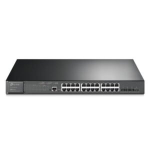 SWITCH TP LINK SG3428XMP(UN) 24 PUERTOS RJ45 4 PUERTOS 10G SFP+ 1 PUERTO RJ45 Y 1 PUERTO MICRO USB 10/100/1000 MBPS ADMINSITRABLE
