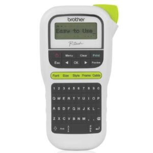 IMPRESORA DE ETIQUETA BROTHER PTH110 20MM/SEG PORTÁTIL 2 LINEAS DE IMPRESIÓN BLANCO / VERDE