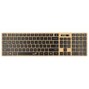 TECLADO GENIUS SLIMSTAR 7250BT MEMBRANA INALÁMBRICO (BLUETOOTH/2.4 GHZ) ESPAÑOL 31320004401 NEGRO