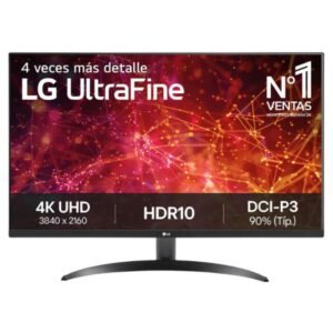MONITOR GAMING LG 32UR500K-B 31.5 PULG PLANO 3840 X 2160 60HZ 4K UHD VA HDR10 DP Y HDMI NEGRO