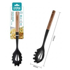 CUCHARA DE PASTA WINNING STAR ST-7552 SILICONA / NYLON / MADERA FP-1644-WST-38864 NEGRO / MADERA