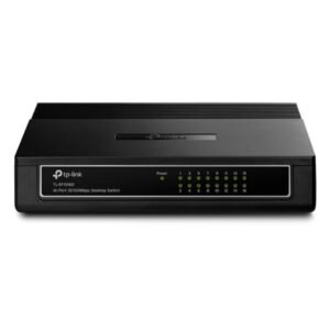 SWITCH TP LINK TL-SF1016D 16 PUERTOS FAST ETHERNET 10/100 MBPS NO ADMINISTRABLE NEGRO