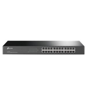 SWITCH TP LINK TL SF1024 24 PUERTOS FAST ETHERNET 10/100 MBPS NO ADMINISTRABLE NEGRO
