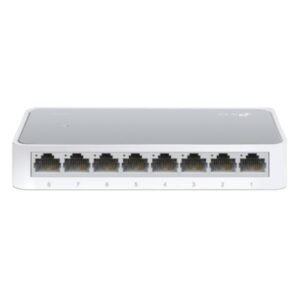 SWITCH TP LINK TL-SF1008D 8 PUERTOS FAST ETHERNET 10/100 MBPS NO ADMINISTRABLE BLANCO / GRIS