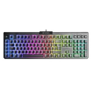 TECLADO GAMING RGB EVGA Z12 MEMBRANA  ALÁMBRICO USB ESPAÑOL 834-W0-12SP-K2 NEGRO