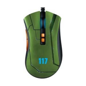 MOUSE GAMING RGB RAZER DEATHADDER V2 ALÁMBRICO USB EDICION HALO 20000 DPI RZ01-03210300-R3M1 VERDE-NEGRO