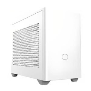 CASE RGB COOLER MASTER MASTERBOX NR200 MINI TOWER VENTILADORES 1 DE 120MM Y 1 DE 92MM CON MALLA LATERAL MCB-NR200-WNNN-S00 BLANCO