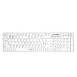TECLADO GENIUS SLIMSTAR 126 MEMBRANA ALÁMBRICO USB ESPAÑOL 31310017409 BLANCO