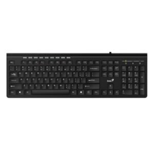TECLADO GENIUS SLIMSTAR 230II MEMBRANA ALÁMBRICO USB ESPAÑOL 31310048401 NEGRO