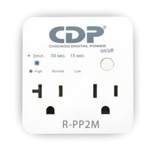 PROTECTOR DE VOLTAJE CDP R-PP2 1800W 2 TOMAS SUPRESIÓN DE SOBRECORRIENTE Y SOBRE VOLTAJE RETARDO DE ENERGÍA SELECCIONABLE BLANCO