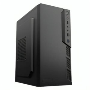 CASE CM23KTRA001C MINI TOWER SIN VENTILACIÓN INCLUIDA CON PANEL LATERAL Y CON FUENTE DE PODER 600W NEGRO