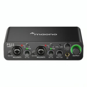 INTERFAZ DE AUDIO MAONO PS22 USB-C / XLR 2 ENTRADAS / 2 SALIDAS NEGRO