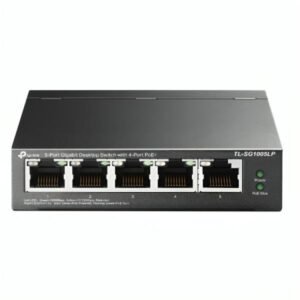 SWITCH TP LINK TL-SG1005LP(UN) 5 PUERTOS RJ45 GIGABIT / 4 PUERTOS POE 10/100/1000 MBPS NO ADMINISTRABLE GRIS