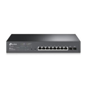 SWITCH TP LINK SG2210MP(UN) 8 PUERTOS POE+ 2 RANURAS SFP GIGABIT 10/100/1000 MBPS ADMINISTRABLE NEGRO