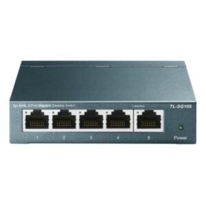 SWITCH TP LINK TL-SG105(UN) 5 PUERTOS RJ45 GIGABIT 10/100/1000 MBPS NO ADMINISTRABLE GRIS
