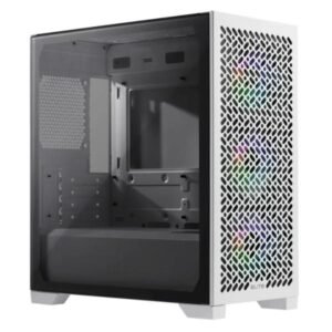 CASE RGB COOLER MASTER ELITE 302 WHITE MINI TOWER VENTILADORES 3 DE 120MM CON VIDRIO TEMPLADO LATERAL E302-WGNN-S00 BLANCO