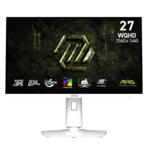 MONITOR GAMING MSI MAG 274QRFW X32 27 PULG PLANA WQHD 2560X1440 320HZ RAPID IPS G-SYNC 9S6-3CE49H-036 BLANCO