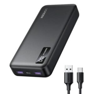 POWER BANK UGREEN PB312 20000MAH 22.5W USB-A USB-C CARGA RÁPIDA BIDIRECCIONAL 25683 NEGRO