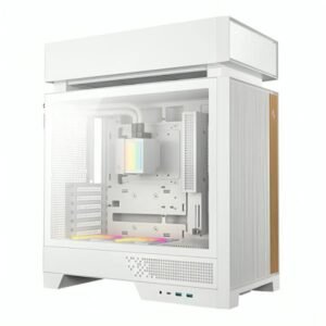 CASE RGB DEEPCOOL CL6600 WH MID TOWER VENTILADORES DE 2 DE 120MM CON MALLA FRONTAL Y ENFRIAMIENTO LIQUIDO PREINSTALADO R-CL6600-WHNNA0-G BLANCO