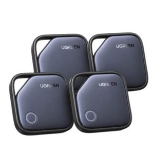 LOCALIZADOR UGREEN CM916 (4-PACK) BLUETOOTH CARGA USB-C APPLE FIND MY / GOOGLE FIND HUB CON ALARMA 75646P GRIS