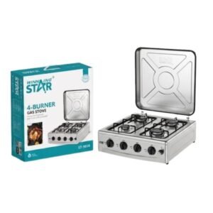 COCINA DE GAS DE 4 QUEMADORES WINNING STAR ST-9658 CON ENCENDIDO ELECTRICO OHL-462-WST-12210 PLATEADO