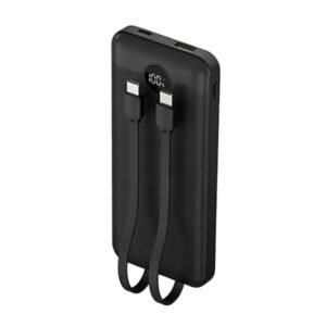 POWER BANK NOVA PB-911 10000MAH PD 22.5W/2 USB-A/USB-C/CABLES USB-C Y LIGHTNING NEGRO