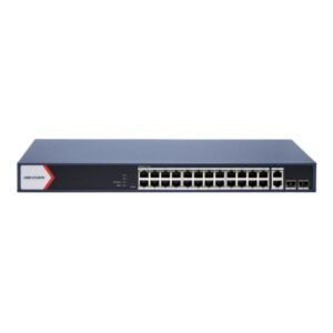 SWITCH HIKVISION DS-3E1528P-EI/M(O-STD) 24 PUERTOS GIGABIT POE/2 PUERTOS GIGABIT RJ45/2 PUERTOS FIBRA GIGABIT 10/100/1000 MBPS ADMINISTRABLE 301803789 NEGRO