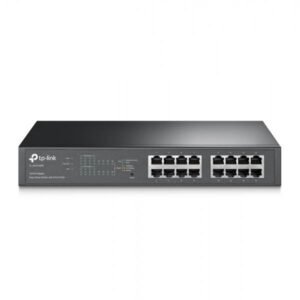 SWITCH TP LINK TL-SG1016PE 16 PUERTOS GIGABIT SMART POE 10/100/1000 MBPS ADMINISTRABLE NEGRO