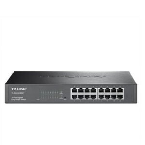 SWITCH TP LINK TL-SG1016DE 16 PUERTOS GIGABIT 10/100/1000 MBPS EASY SMART MANAGED ADMINISTRABLE NEGRO