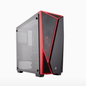 CASE GAMING CORSAIR CARBIDE SERIES SPEC-04 MID TOWER VENTILADOR 1 DE 120MM CC-9011117-WW NEGRO / ROJO
