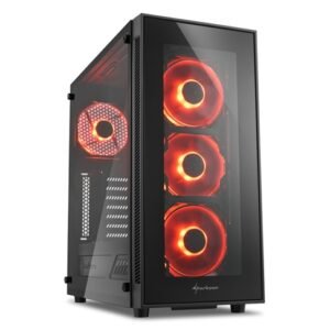 CASE GAMING RGB SHARKOON TG5 VENTILADORES 4 DE 120MM CON VIDRIO LATERAL Y FRONTAL 4044951020560 NEGRO
